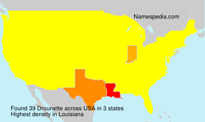 Surname Drounette in USA Surname Drounette in USA