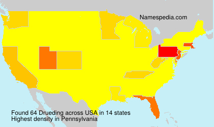 Surname Drueding in USA Surname Drueding in USA