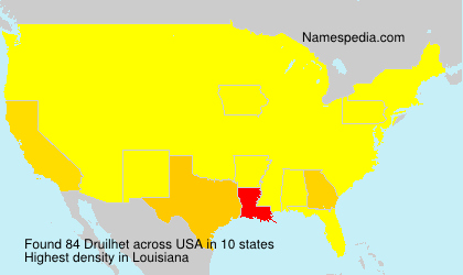 Surname Druilhet in USA Surname Druilhet in USA