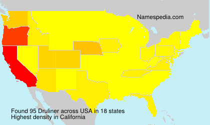 Surname Druliner in USA Surname Druliner in USA