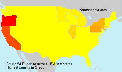 Surname Dubenko in USA Surname Dubenko in USA