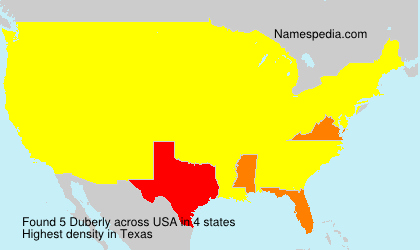 Surname Duberly in USA Surname Duberly in USA