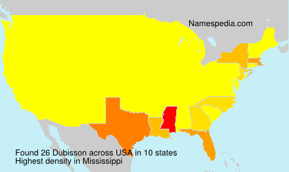Surname Dubisson in USA Surname Dubisson in USA