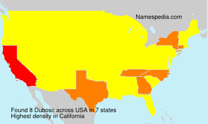Surname Dubosc in USA Surname Dubosc in USA
