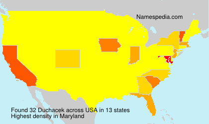 Surname Duchacek in USA Surname Duchacek in USA