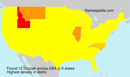 Surname Duczek in USA Surname Duczek in USA