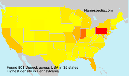 Surname Dudeck in USA Surname Dudeck in USA