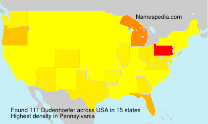 Surname Dudenhoefer in USA Surname Dudenhoefer in USA