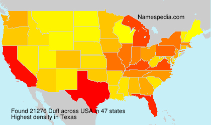 Surname Duff in USA Surname Duff in USA