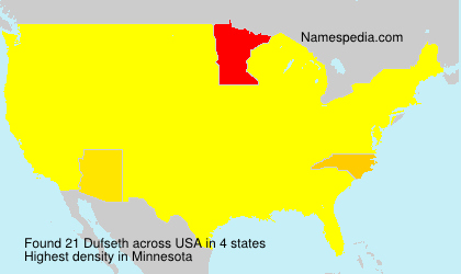 Surname Dufseth in USA Surname Dufseth in USA