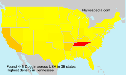 Surname Duggin in USA Surname Duggin in USA