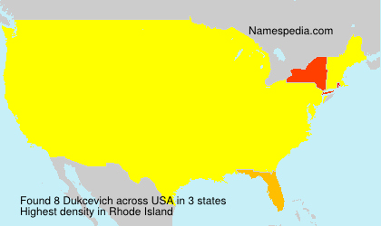 Surname Dukcevich in USA Surname Dukcevich in USA