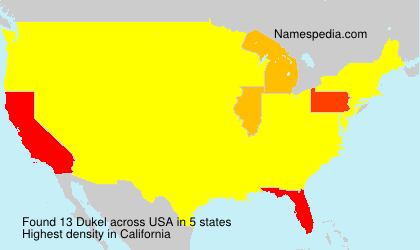 Surname Dukel in USA Surname Dukel in USA
