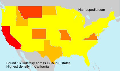 Surname Duletsky in USA Surname Duletsky in USA