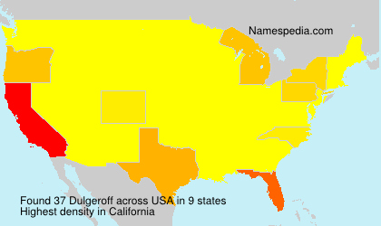 Surname Dulgeroff in USA Surname Dulgeroff in USA