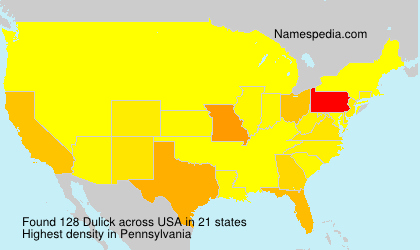 Surname Dulick in USA Surname Dulick in USA