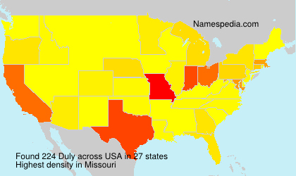 Surname Duly in USA Surname Duly in USA