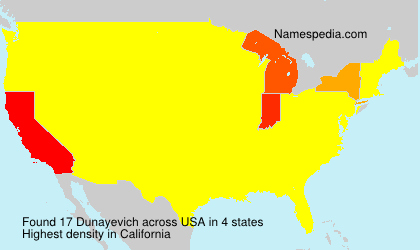 Surname Dunayevich in USA Surname Dunayevich in USA