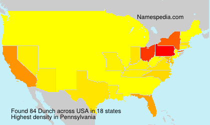 Surname Dunch in USA Surname Dunch in USA