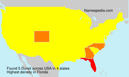 Surname Dunet in USA Surname Dunet in USA