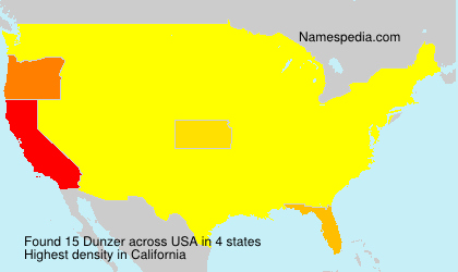 Surname Dunzer in USA Surname Dunzer in USA