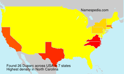 Surname Duparc in USA Surname Duparc in USA