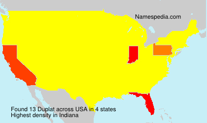 Surname Duplat in USA Surname Duplat in USA