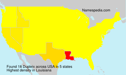 Surname Dupleix in USA Surname Dupleix in USA