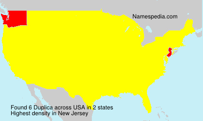 Surname Duplica in USA