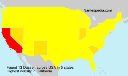 Surname Dussen in USA Surname Dussen in USA