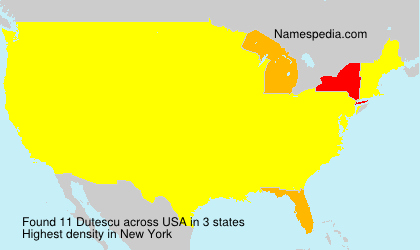 Surname Dutescu in USA Surname Dutescu in USA