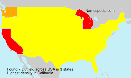 Surname Dutfield in USA Surname Dutfield in USA