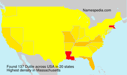 Surname Dutile in USA Surname Dutile in USA