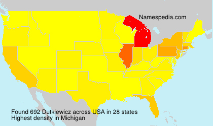 Surname Dutkiewicz in USA Surname Dutkiewicz in USA