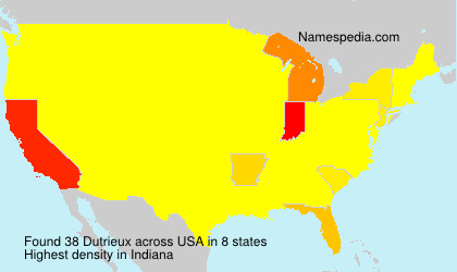 Surname Dutrieux in USA Surname Dutrieux in USA