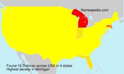 Surname Dutrizac in USA Surname Dutrizac in USA