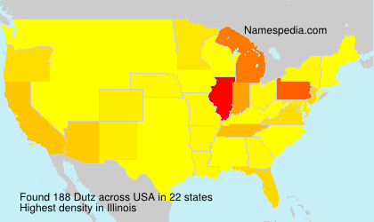 Surname Dutz in USA Surname Dutz in USA