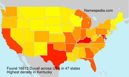 Surname Duvall in USA Surname Duvall in USA