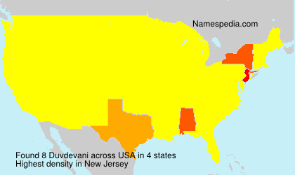 Surname Duvdevani in USA