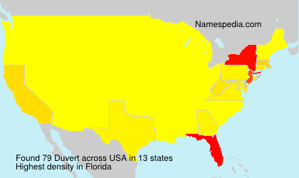 Surname Duvert in USA Surname Duvert in USA