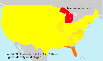 Surname Duyser in USA Surname Duyser in USA