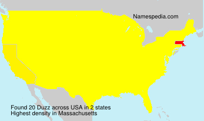Surname Duzz in USA Surname Duzz in USA
