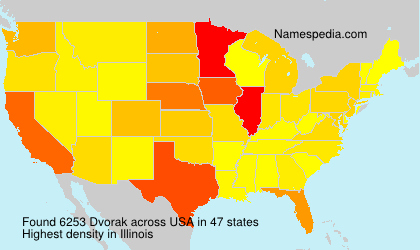 Surname Dvorak in USA Surname Dvorak in USA