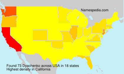 Surname Dyachenko in USA Surname Dyachenko in USA