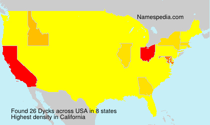 Surname Dycks in USA Surname Dycks in USA