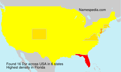 Surname Dyr in USA Surname Dyr in USA