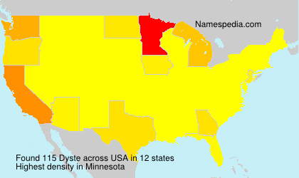 Surname Dyste in USA Surname Dyste in USA