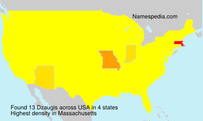 Surname Dzaugis in USA