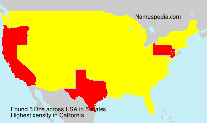Surname Dze in USA Surname Dze in USA