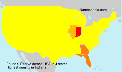 Surname Dzerve in USA